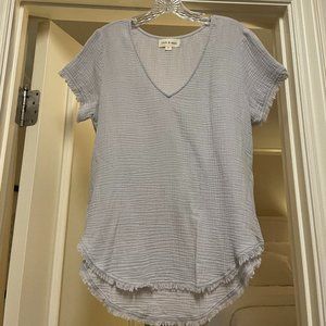 Cloth & Stone Frayed Top (S)